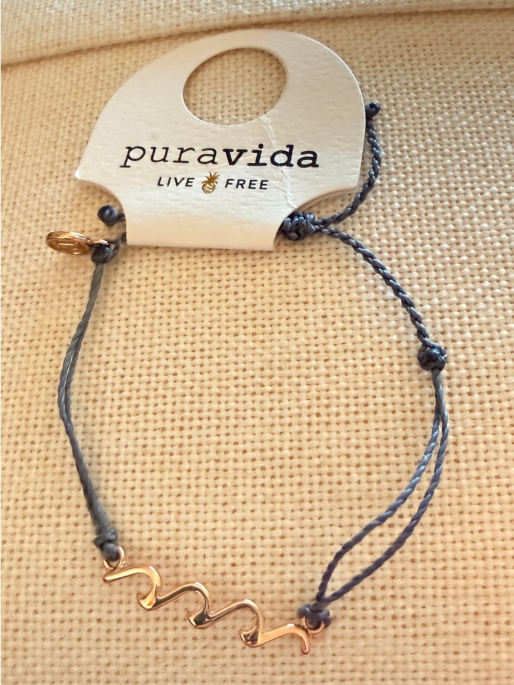 PURA VIDA Delicate Gold-tone Wave Bracelet NWT